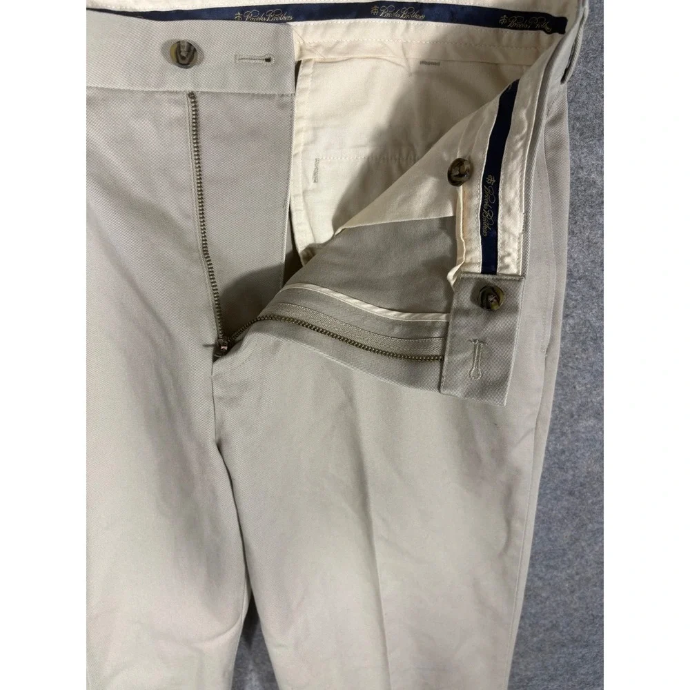 Brooks‎ Brothers Advantage Chino Pants Mens W36 L30 Beige Casual Trousers
